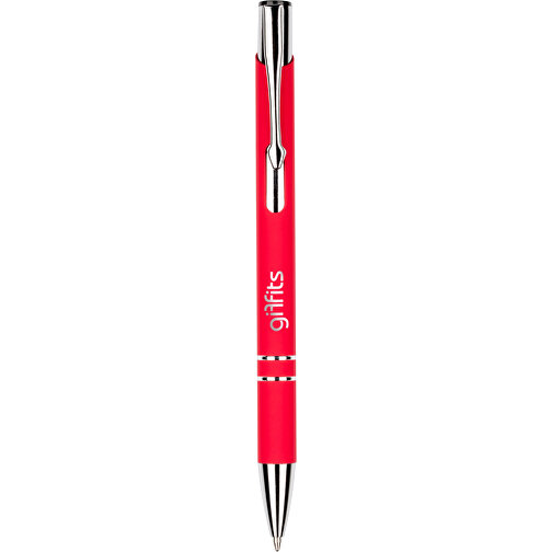 Kugelschreiber New York Soft Touch , Promo Effects, rot, Metall, 13,50cm x 0,80cm (Länge x Breite), Bild 4