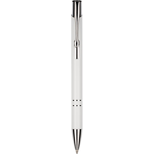Kugelschreiber New York Glänzend , Promo Effects, weiß, Metall, 13,50cm x 0,80cm (Länge x Breite), Bild 3