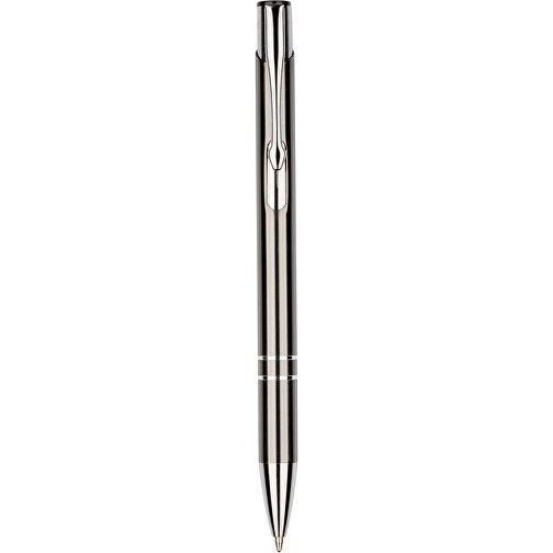 Kugelschreiber New York Glänzend , Promo Effects, grau, Metall, 13,50cm x 0,80cm (Länge x Breite), Bild 3