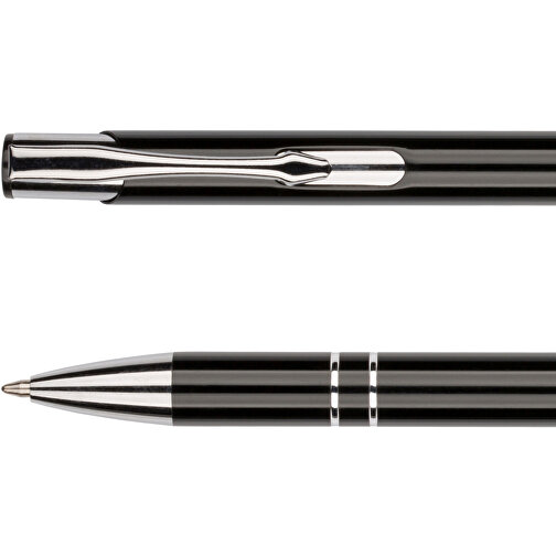 Kugelschreiber New York Glänzend , Promo Effects, schwarz, Metall, 13,50cm x 0,80cm (Länge x Breite), Bild 5