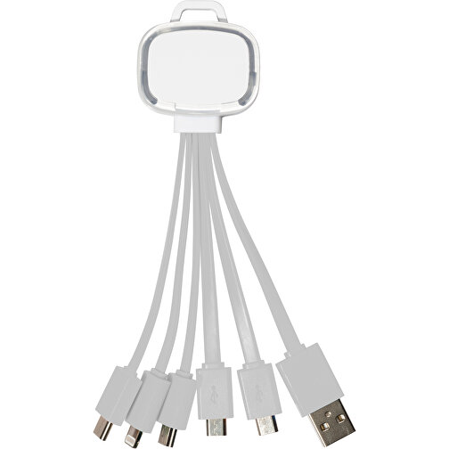 USB-Multifunktionsadapter , Promo Effects, weiß, Kunstoff, 15,00cm (Länge), Bild 2