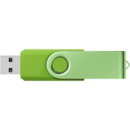 USB-Stick Swing Color 8GB , Promo Effects MB , grün MB , 8 GB , Kunststoff/ Aluminium MB , 3 - 10 MB/s MB , 5,70cm x 1,00cm x 1,90cm (Länge x Höhe x Breite), Bild 3