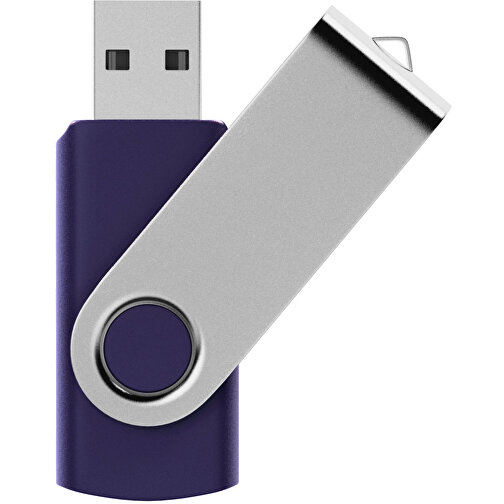 USB-Stick SWING 2.0 8 GB , Promo Effects MB , blau metallic MB , 8 GB , Kunststoff/ Aluminium MB , 3 - 10 MB/s MB , 5,80cm x 1,09cm x 1,90cm (Länge x Höhe x Breite), Bild 1
