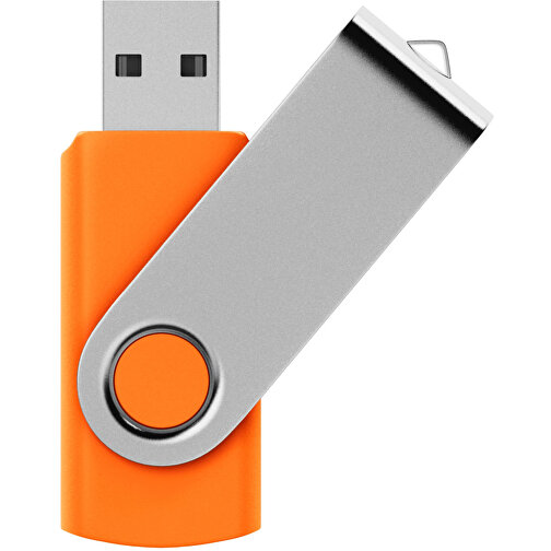 USB-Stick SWING 2.0 32 GB , Promo Effects MB , orange MB , 32 GB , Kunststoff, Metall MB , 3 - 10 MB/s MB , 5,80cm x 1,09cm x 1,90cm (Länge x Höhe x Breite), Bild 1