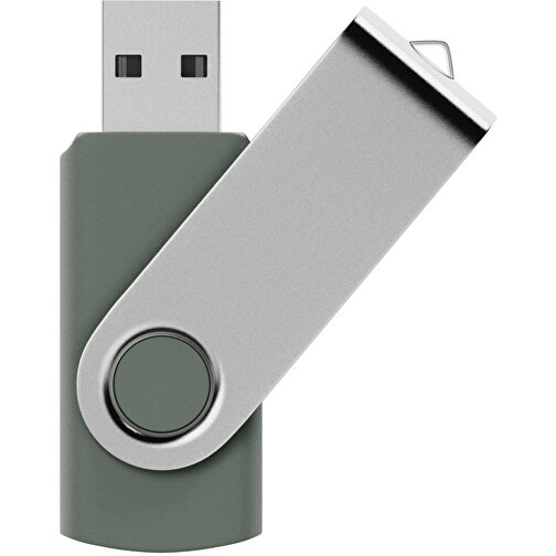 USB-Stick SWING 2.0 32 GB , Promo Effects MB , grau MB , 32 GB , Kunststoff, Metall MB , 3 - 10 MB/s MB , 5,80cm x 1,09cm x 1,90cm (Länge x Höhe x Breite), Bild 1