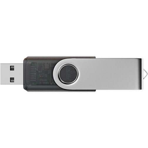 USB-Stick SWING 3.0 8 GB , Promo Effects MB , schwarz transparent MB , 8 GB , Kunststoff, Metall MB , 10 - 45 MB/s MB , 5,70cm x 1,09cm x 1,90cm (Länge x Höhe x Breite), Bild 3