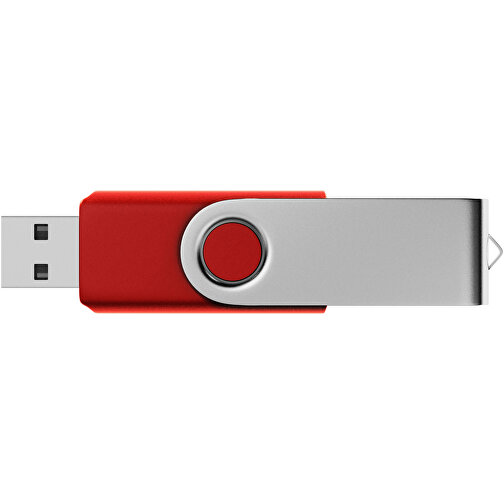 USB-Stick SWING 3.0 8 GB , Promo Effects MB , rot metallic MB , 8 GB , Kunststoff, Metall MB , 10 - 45 MB/s MB , 5,70cm x 1,09cm x 1,90cm (Länge x Höhe x Breite), Bild 3