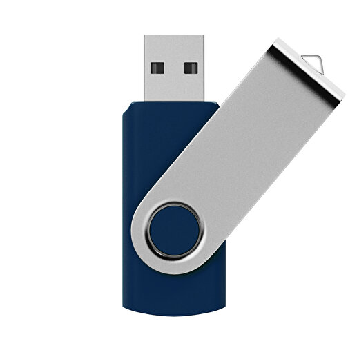 USB-Stick SWING 3.0 32 GB , Promo Effects MB , dunkelblau MB , 32 GB , Kunststoff, Metall MB , 10 - 45 MB/s MB , 5,80cm x 1,09cm x 1,90cm (Länge x Höhe x Breite), Bild 1