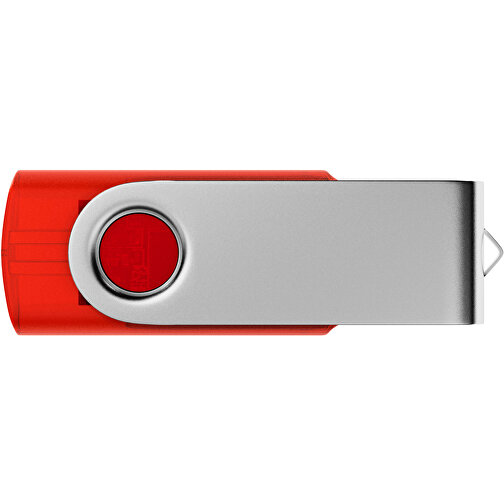 USB-Stick SWING 3.0 16 GB , Promo Effects MB , rot transparent MB , 16 GB , Kunststoff, Metall MB , 10 - 45 MB/s MB , 5,70cm x 1,09cm x 1,90cm (Länge x Höhe x Breite), Bild 2