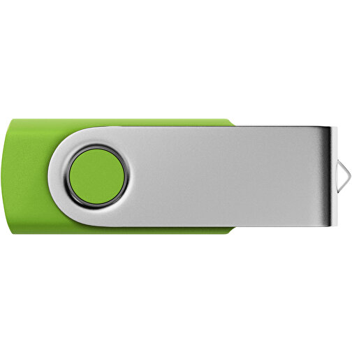 USB-Stick SWING 2.0 16 GB , Promo Effects MB , grün gummiert MB , 16 GB , Kunststoff, Metall MB , 3 - 10 MB/s MB , 5,80cm x 1,09cm x 1,90cm (Länge x Höhe x Breite), Bild 2