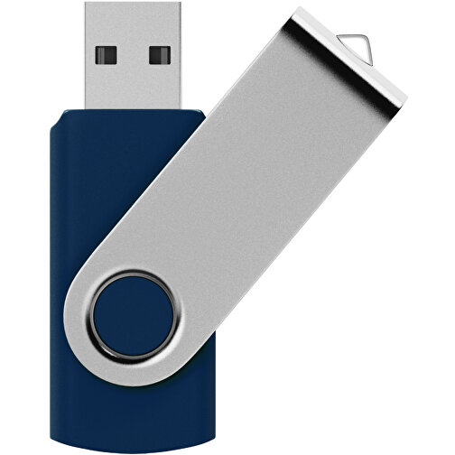 USB-Stick SWING 2.0 16 GB , Promo Effects MB , dunkelblau MB , 16 GB , Kunststoff, Metall MB , 3 - 10 MB/s MB , 5,80cm x 1,09cm x 1,90cm (Länge x Höhe x Breite), Bild 1