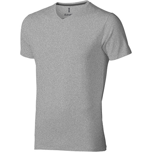 Kawartha T-Shirt Für Herren Mit V-Ausschnitt , Green Concept, grau meliert, Single jersey Strick 85% Bio Baumwolle, 10% Viskose, 5% Elastan, 200 g/m2, XL, , Bild 4