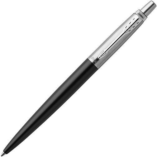 Parker Jotter Bond Street Kugelschreiber , Parker, schwarz / silber, Edelstahl, 12,90cm x 12,80cm (Länge x Höhe), Bild 2