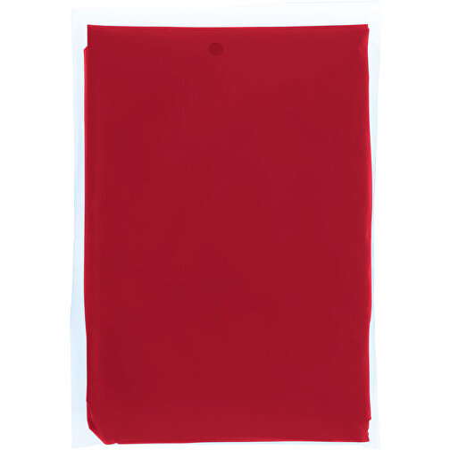 Ziva Einweg Regenponcho Mit Hülle , rot, PE Kunststoff, 15,80cm x 1,00cm x 10,70cm (Länge x Höhe x Breite), Bild 4
