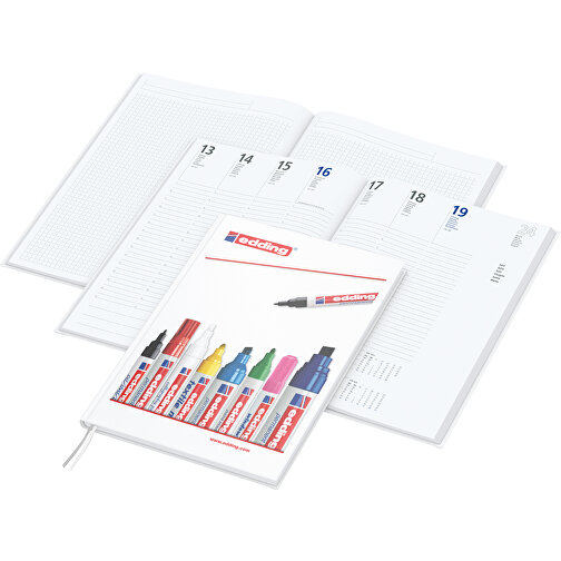 Buchkalender Note-Hybrid Bestseller A4, Gloss-individuell , gloss-individuell, Hochweisses Schreibpapier 90 g/m², 29,70cm x 21,00cm (Länge x Breite), Bild 1