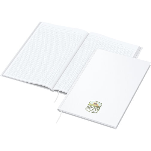 Notizbuch Note-Book X.press A4, Matt-weiß , weiß, Hochweißes Schreibpapier 90 g/m², 29,70cm x 21,00cm (Länge x Breite), Bild 1