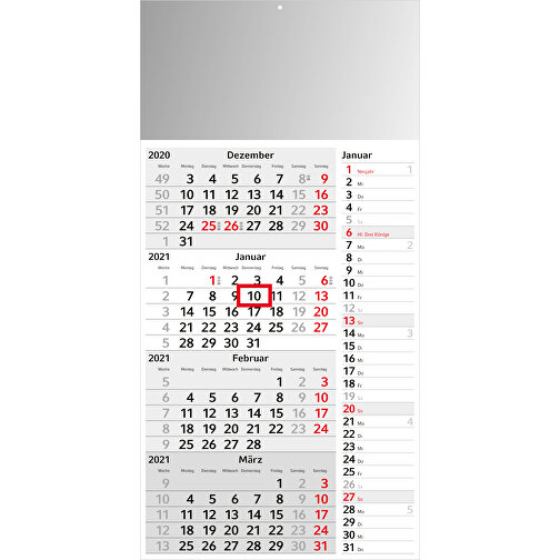 4-Monats-Kalender Konzept 4 Post Bestseller , hellgrau, rot, Papier, 60,00cm x 30,00cm (Länge x Breite), Bild 2