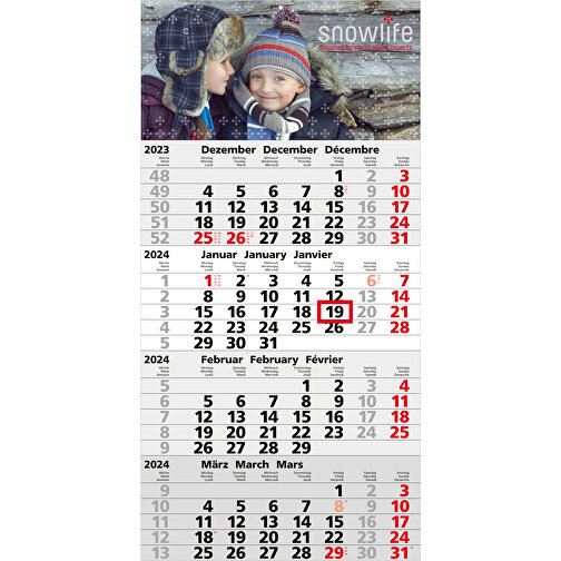 Kalender Mega 4 Post A X.press , hellgrau, Papier, 60,00cm x 30,00cm (Länge x Breite), Bild 1