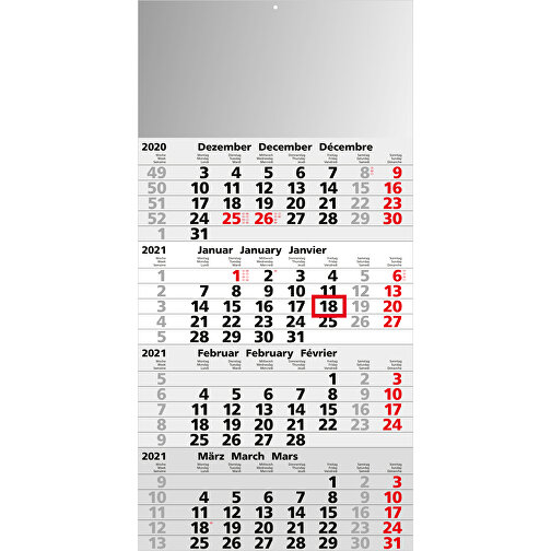 Kalender Mega 4 Post A X.press , hellgrau, Papier, 60,00cm x 30,00cm (Länge x Breite), Bild 2