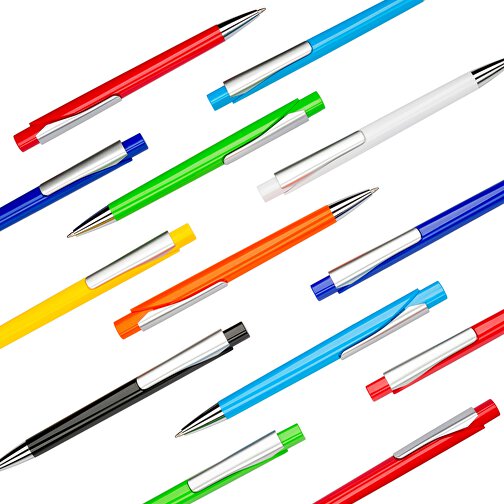 Kugelschreiber Liverpool Bunt , Promo Effects, orange, Kunststoff, 14,10cm x 1,00cm x 1,20cm (Länge x Höhe x Breite), Bild 4