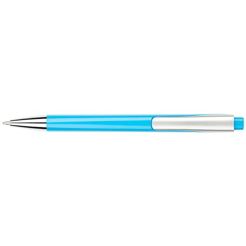 Kugelschreiber Liverpool Bunt , Promo Effects, hellblau, Kunststoff, 14,10cm x 1,00cm x 1,20cm (Länge x Höhe x Breite), Bild 3