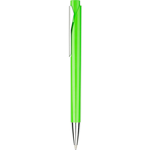 Kugelschreiber Liverpool Bunt , Promo Effects, grün, Kunststoff, 14,10cm x 1,00cm x 1,20cm (Länge x Höhe x Breite), Bild 1
