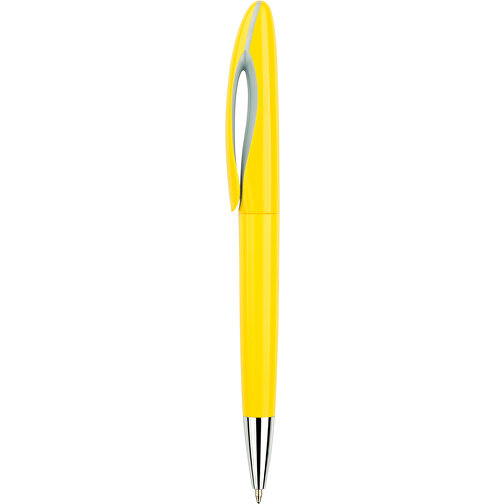Kugelschreiber Tokio Bunt Silber , Promo Effects, gelb/silber, Kunststoff, 14,50cm x 1,50cm (Länge x Breite), Bild 1