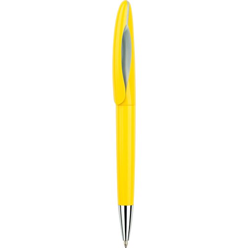 Kugelschreiber Tokio Bunt Silber , Promo Effects, gelb/silber, Kunststoff, 14,50cm x 1,50cm (Länge x Breite), Bild 2