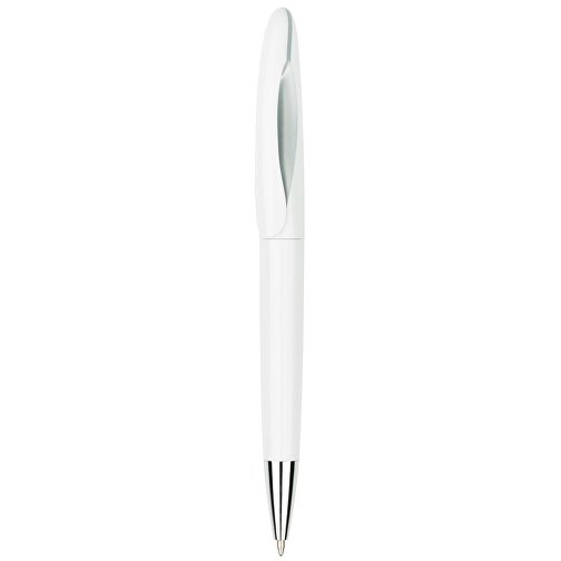Kugelschreiber Tokio Bunt Silber , Promo Effects, weiß/silber, Kunststoff, 14,50cm x 1,50cm (Länge x Breite), Bild 2