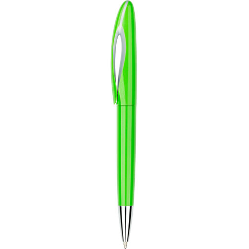 Kugelschreiber Tokio Bunt Silber , Promo Effects, grün/silber, Kunststoff, 14,50cm x 1,50cm (Länge x Breite), Bild 1