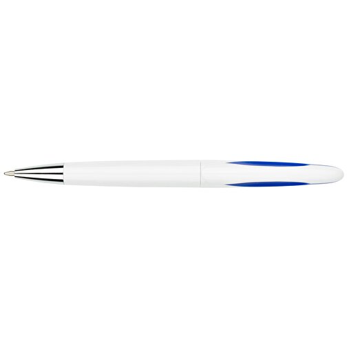 Kugelschreiber Tokio Weiß , Promo Effects, weiß/blau, Kunststoff, 14,50cm x 1,50cm (Länge x Breite), Bild 3