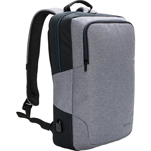 Arata 15” Laptop-Rucksack, Grau , XD Design, grau, Polyester, 46,00cm x 9,00cm (Länge x Höhe), Bild 1
