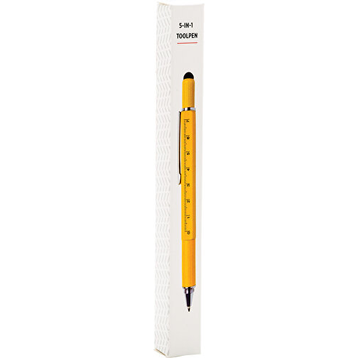 5-in-1 Aluminium Tool-Stift , gelb, Aluminium, 15,00cm x 1,30cm (Höhe x Breite), Bild 10