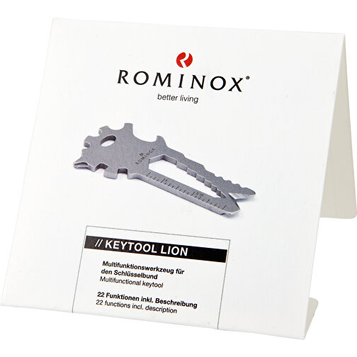 ROMINOX® Key Tool // Lion - 22 Funktionen , Edelstahl, 7,00cm x 0,23cm x 3,20cm (Länge x Höhe x Breite), Bild 4