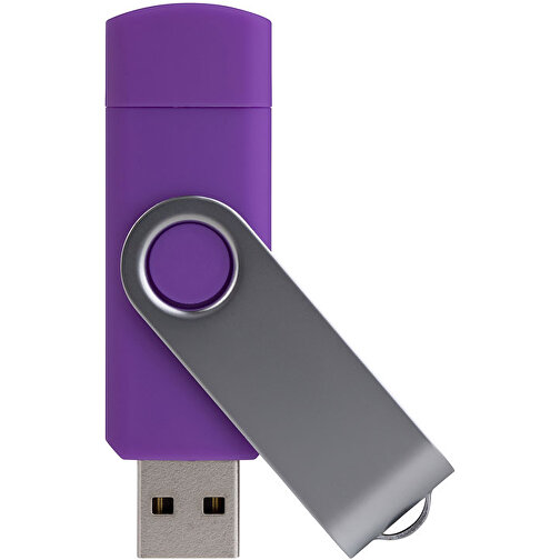 USB-Stick Smart Swing 8 GB , Promo Effects MB , lila MB , 8 GB , Kunststoff, Metal MB , 3 - 10 MB/s MB , 7,00cm x 1,00cm x 1,90cm (Länge x Höhe x Breite), Bild 1