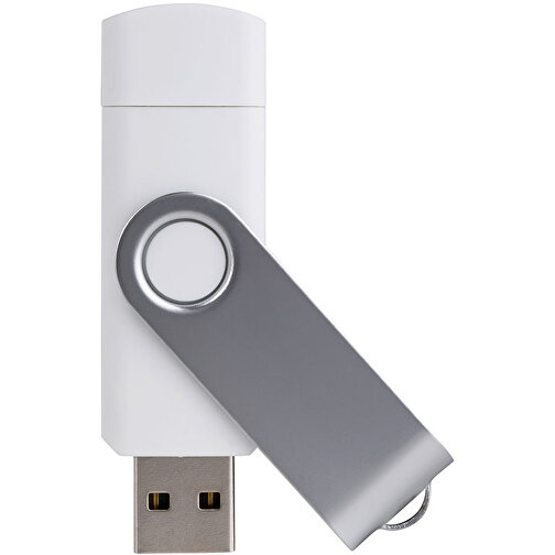 USB-Stick Smart Swing 4 GB , Promo Effects MB , weiß MB , 4 GB , Kunststoff, Metal MB , 3 - 10 MB/s MB , 7,00cm x 1,00cm x 1,90cm (Länge x Höhe x Breite), Bild 1
