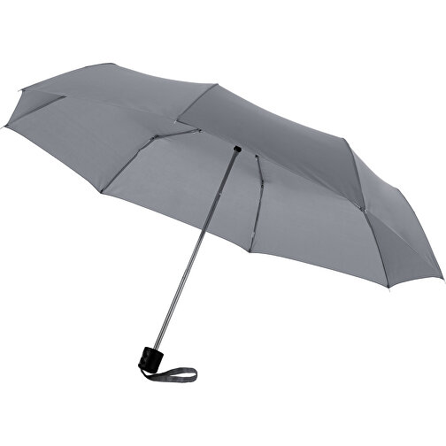 Ida 21,5' Kompaktregenschirm , grau, Polyester, 24,00cm (Höhe), Bild 1