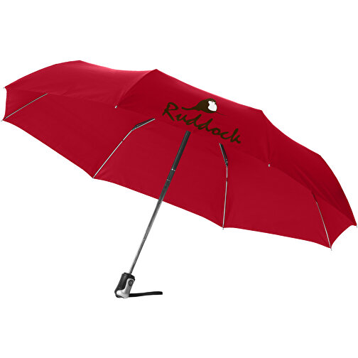 Alex 21,5' Vollautomatik Kompaktregenschirm , rot, Polyester, 28,00cm (Höhe), Bild 3