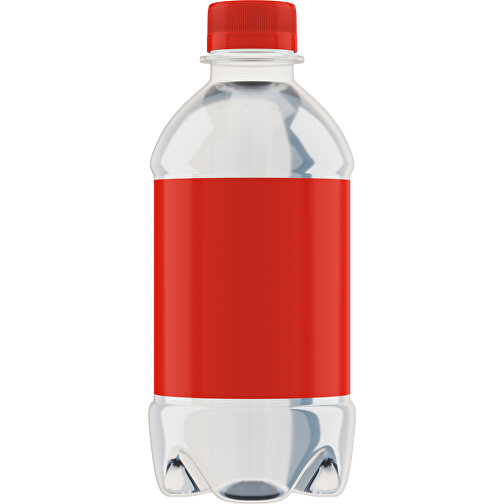 Quellwasser 330 Ml Mit Drehverschluß , rot, R-PET, 16,00cm (Höhe), Bild 1