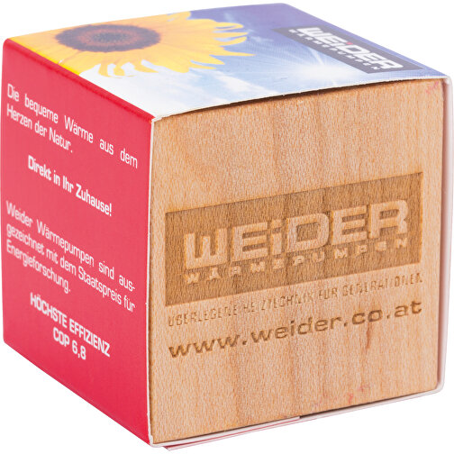 Papel estándar de madera para plantar incl. 1 cara con láser - berro de jardín, Imagen 2
