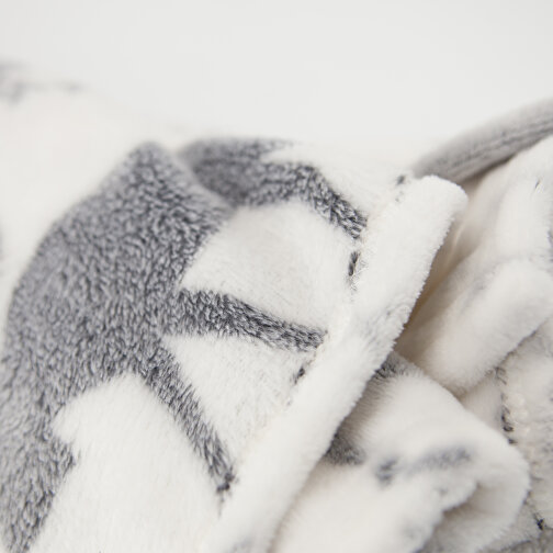 Manta Rudolph blanco/gris - 120 x 150 cm, 190 g/m², Imagen 3