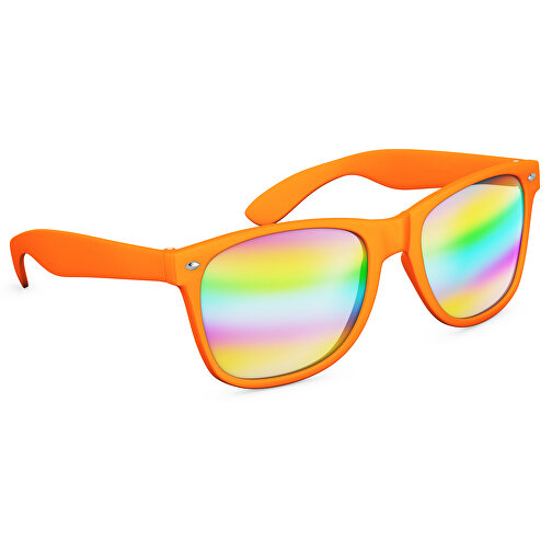 SunShine Mirror Soft-Touch - UV 400 , Promo Effects, verspiegelt orange Soft-Touch, Rahmen aus Polycarbonat und Glass aus AC, 14,50cm x 4,80cm x 15,00cm (Länge x Höhe x Breite), Bild 2