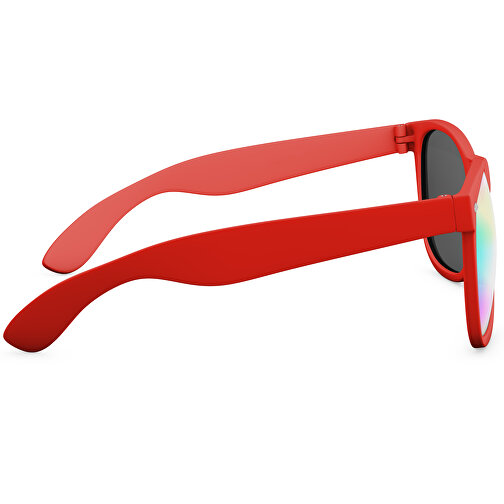 SunShine Mirror Soft-Touch - UV 400 , Promo Effects, verspiegelt red Soft-Touch, Rahmen aus Polycarbonat und Glass aus AC, 14,50cm x 4,80cm x 15,00cm (Länge x Höhe x Breite), Bild 4