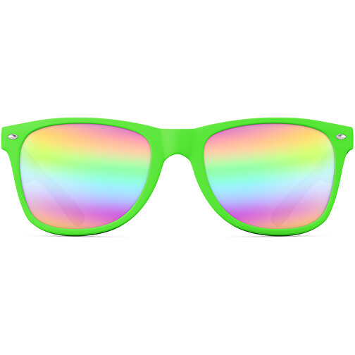 SunShine Mirror Soft-Touch - UV 400 , Promo Effects, verspiegelt grün Soft-Touch, Rahmen aus Polycarbonat und Glass aus AC, 14,50cm x 4,80cm x 15,00cm (Länge x Höhe x Breite), Bild 5