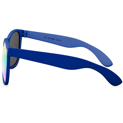 SunShine Mirror Soft-Touch - UV 400 , Promo Effects, verspiegelt blau Soft-Touch, Rahmen aus Polycarbonat und Glass aus AC, 14,50cm x 4,80cm x 15,00cm (Länge x Höhe x Breite), Bild 3