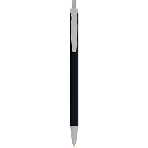 BIC® Clic Stic Softfeel® Kugelschreiber , BiC, schwarz/metallgrau, Kunststoff, 14,00cm x 1,20cm (Länge x Breite), Bild 1