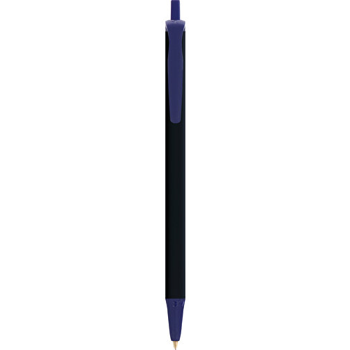 BIC® Clic Stic Softfeel® Kugelschreiber , BiC, schwarz/marineblau, Kunststoff, 14,00cm x 1,20cm (Länge x Breite), Bild 1