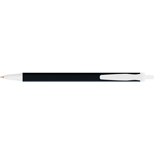 BIC® Clic Stic Softfeel® Kugelschreiber , BiC, schwarz/weiß, Kunststoff, 14,00cm x 1,20cm (Länge x Breite), Bild 3
