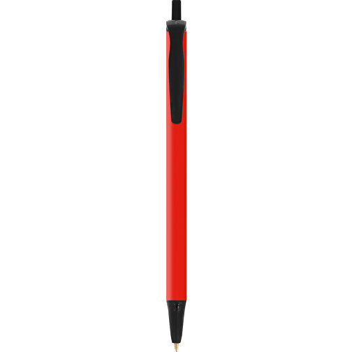 BIC® Clic Stic Kugelschreiber , BiC, rot/schwarz, Kunststoff, 14,00cm x 1,20cm (Länge x Breite), Bild 1