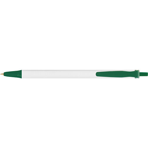 BIC® Clic Stic Kugelschreiber , BiC, weiss/grün, Kunststoff, 14,00cm x 1,20cm (Länge x Breite), Bild 3